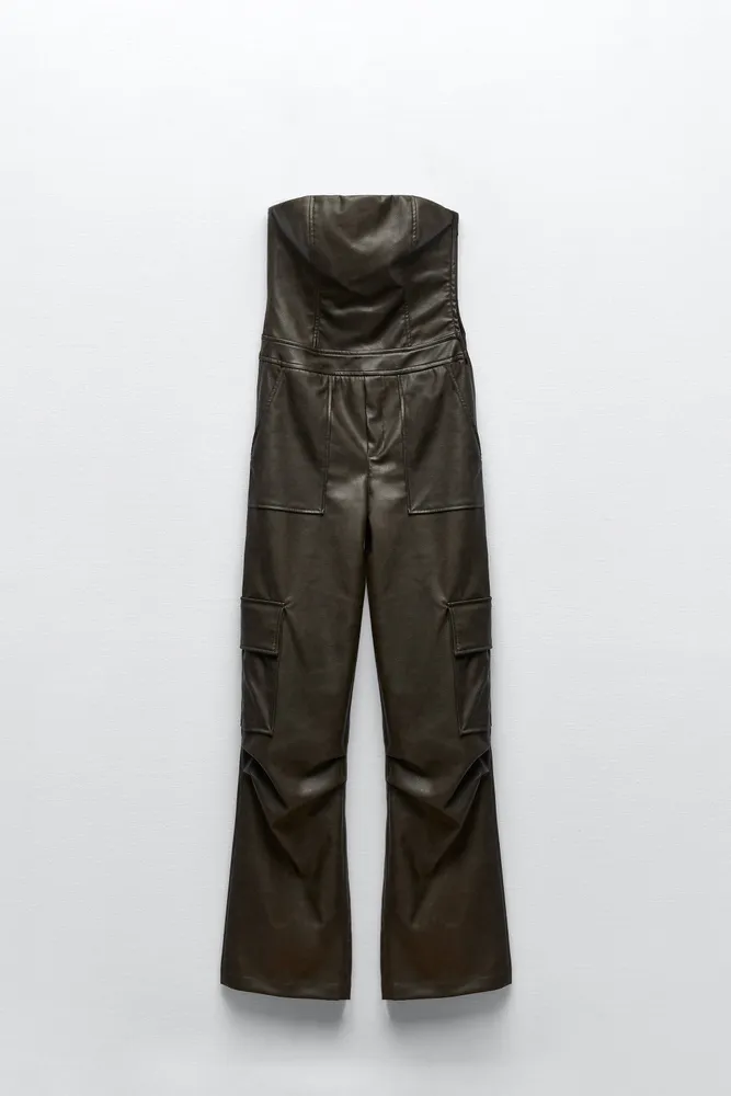Zara, Pants & Jumpsuits, Nwt Zara Extra Long Faux Leather Leggings Size  Xl