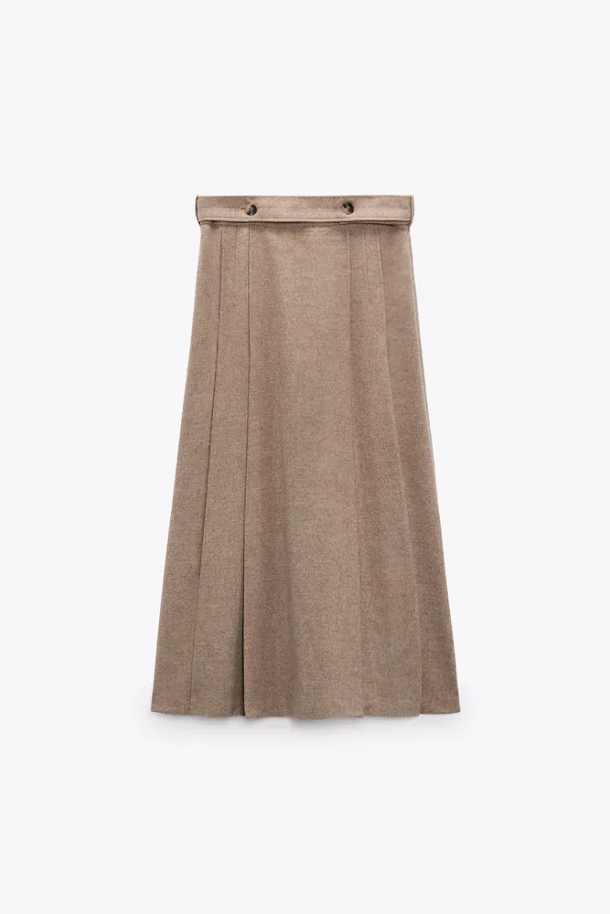 Farla wool-blend midi skirt