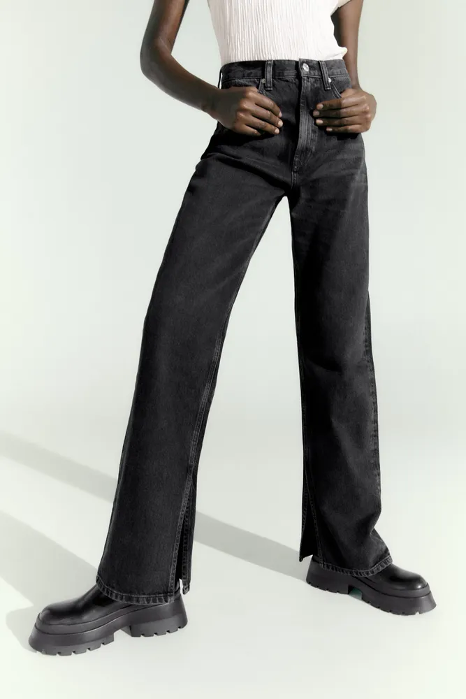 SPLIT WIDE LEG TRF JEANS