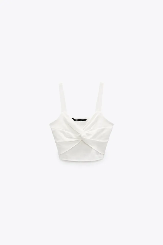 KNOTTED CROPPED TOP
