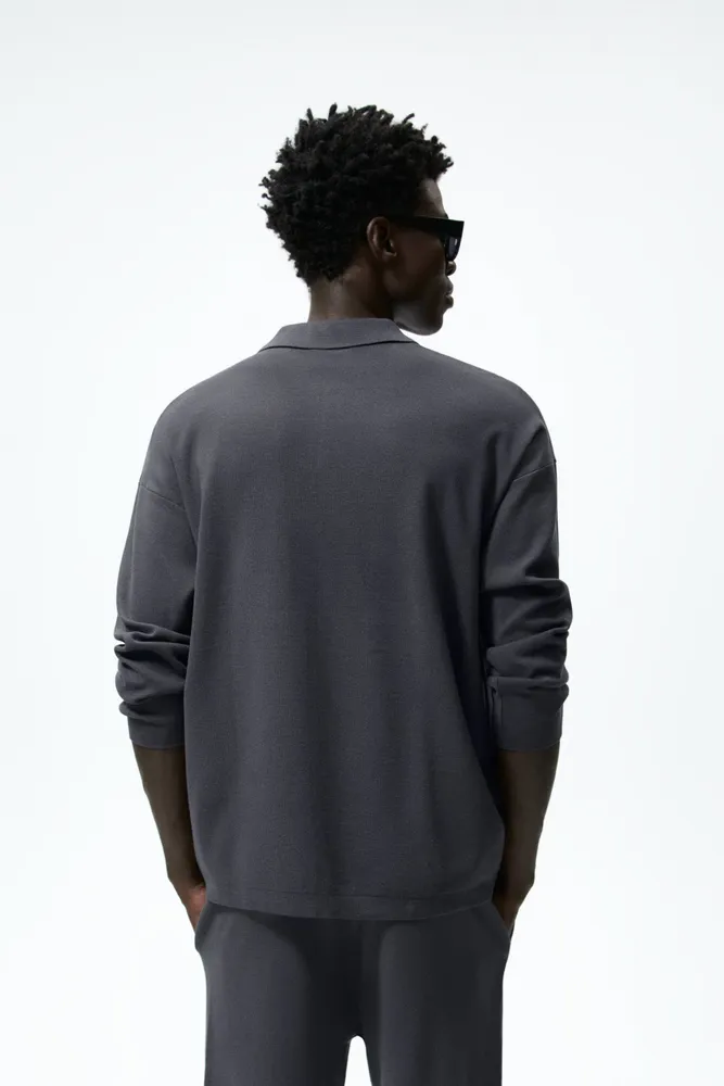 KNIT OVERSHIRT WITH POCKETS