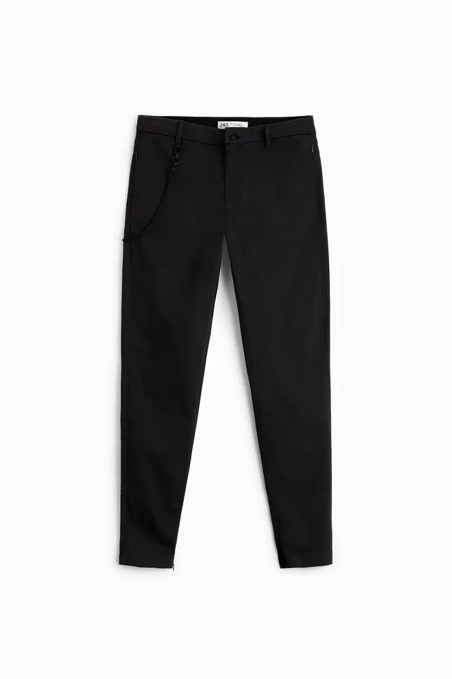 Zara CHAIN TRIM SUPER SKINNY PANTS