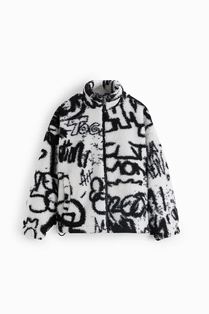 Zara FLEECE PRINTED JACKET