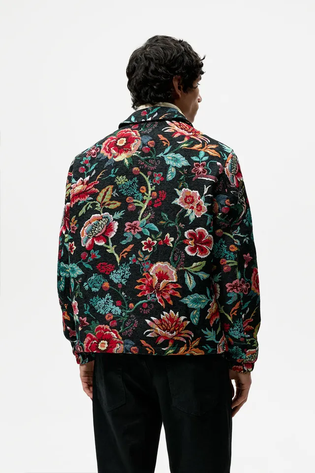 Zara FLORAL JACQUARD JACKET