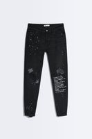 EMBROIDERED SKINNY JEANS
