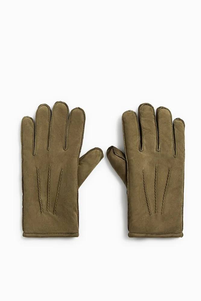 TOPSTITCHED LEATHER GLOVES