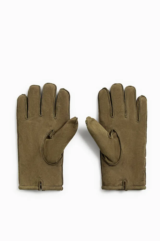 TOPSTITCHED LEATHER GLOVES