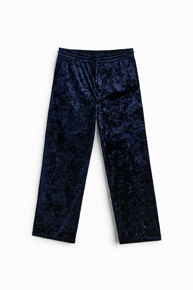 Buy Lakshita Purple Velvet Relaxed Fit Trousers online