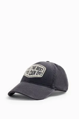 CORDUROY CAP WITH PATCH