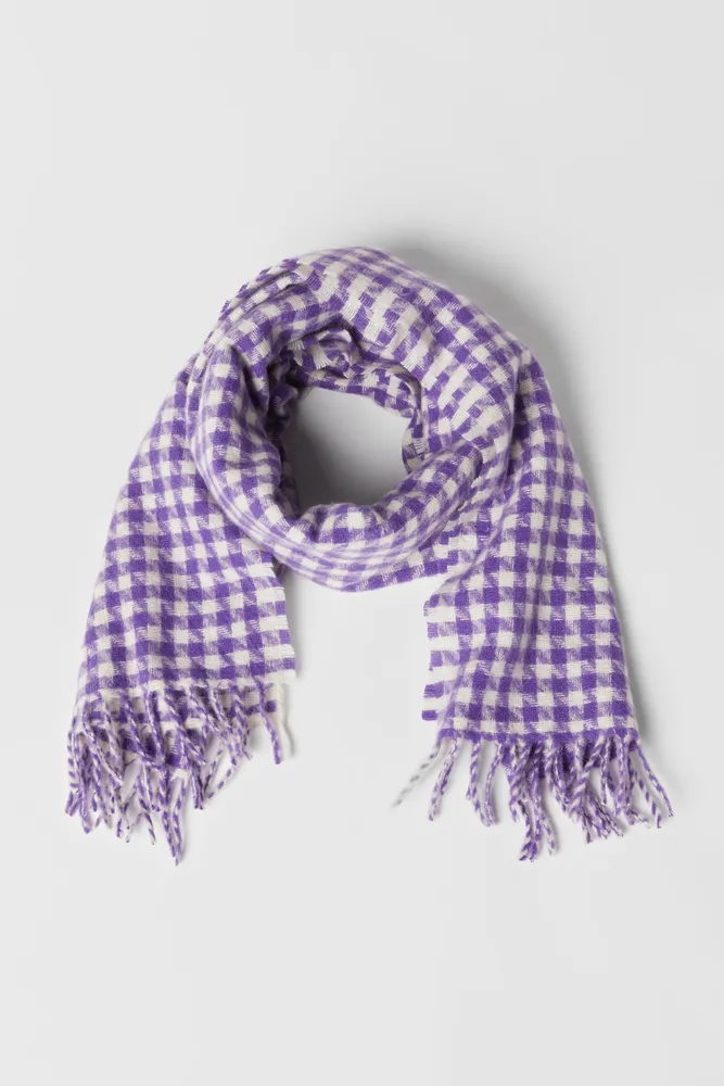 KIDS/ CHECKERED SOFT TOUCH SCARF