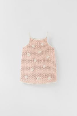 zara daisy knit dress