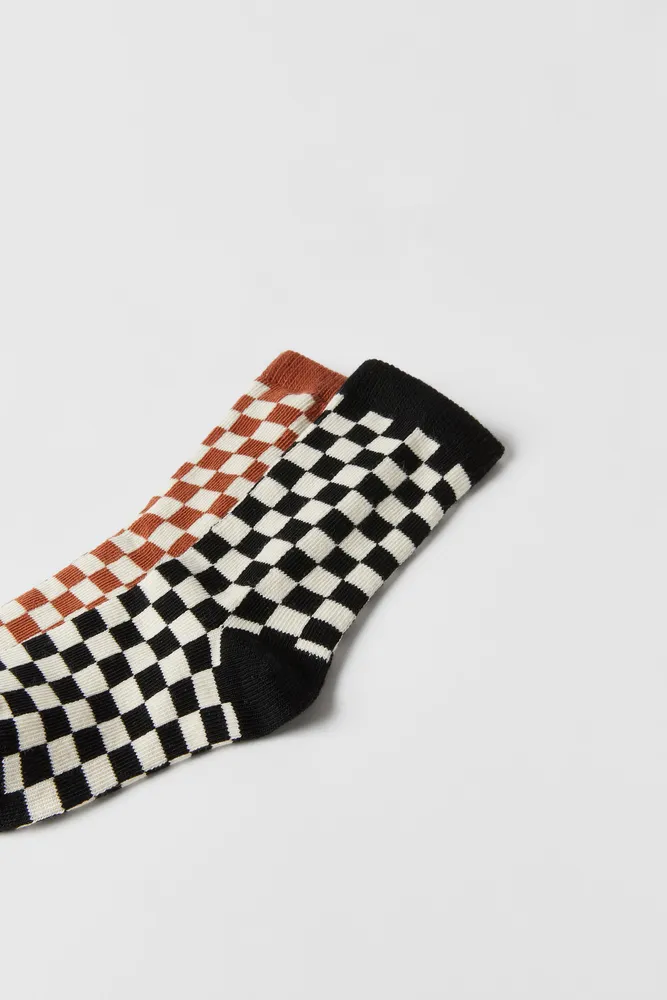BABY/ TWO-PACK OF CHECKERBOARD SOCKS