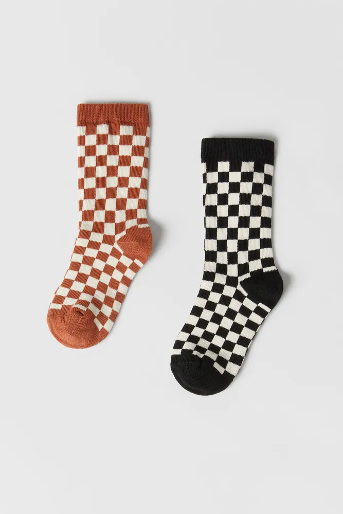BABY/ TWO-PACK OF CHECKERBOARD SOCKS