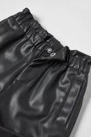 FAUX LEATHER SHORTS