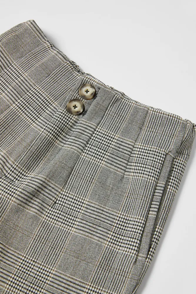 Zara | Pants & Jumpsuits | Zara Basic Collection Checkered Plaid Trousers |  Poshmark