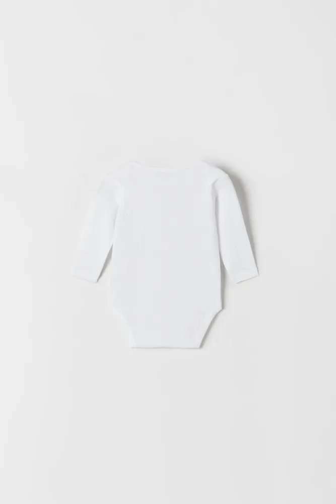 BABY/ THREE-PACK OF LONG SLEEVE ROUND NECK BODYSUITS