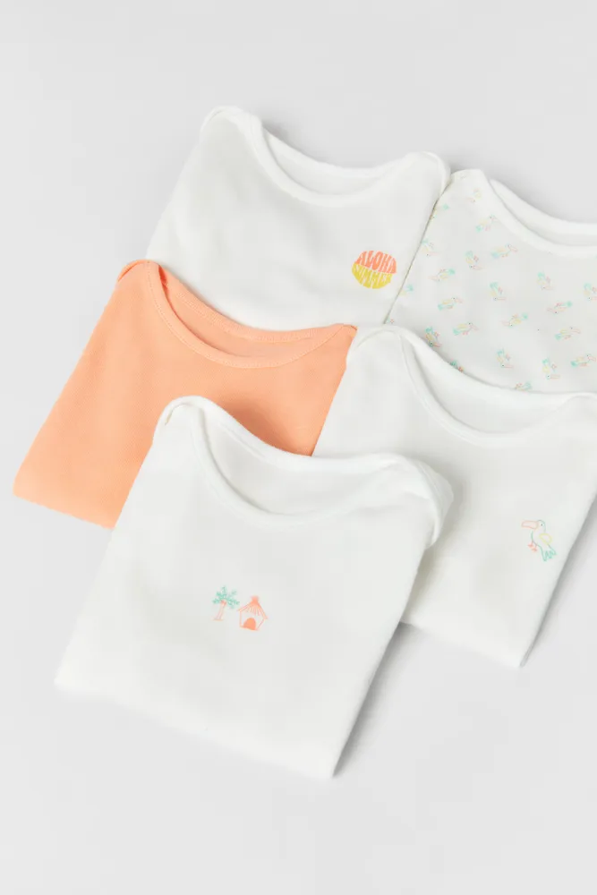 BABY/ FIVE-PACK OF HAWAII BODYSUITS