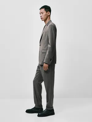 Lightweight grey suit trousers