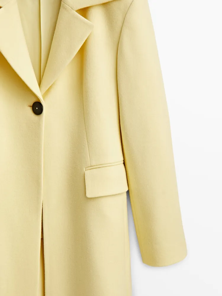 Limited Edition wool coat with high buttons