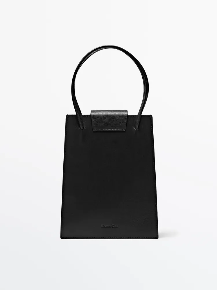 Nappa leather mini tote bag