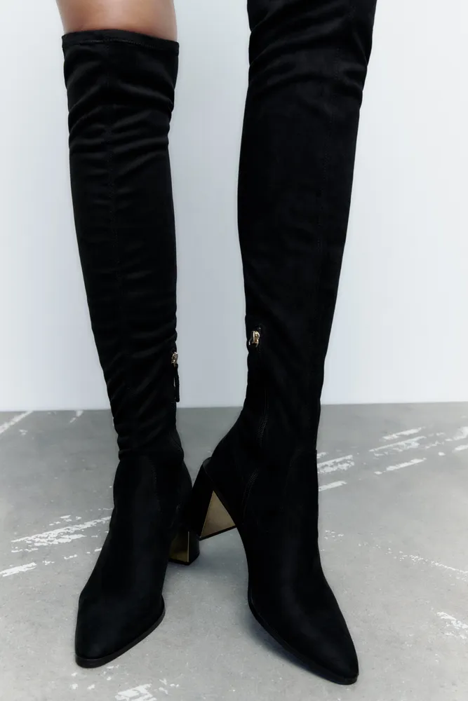 zara suede over the knee boots