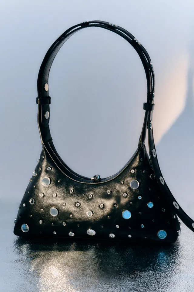 Zara + Mirrored Rocker Shoulder Bag