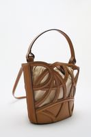 LEATHER CUT OUT TOTE BAG