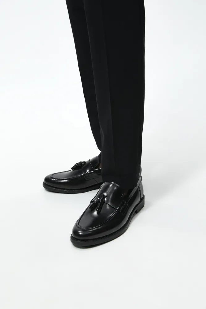 GLOSSY LEATHER LOAFERS