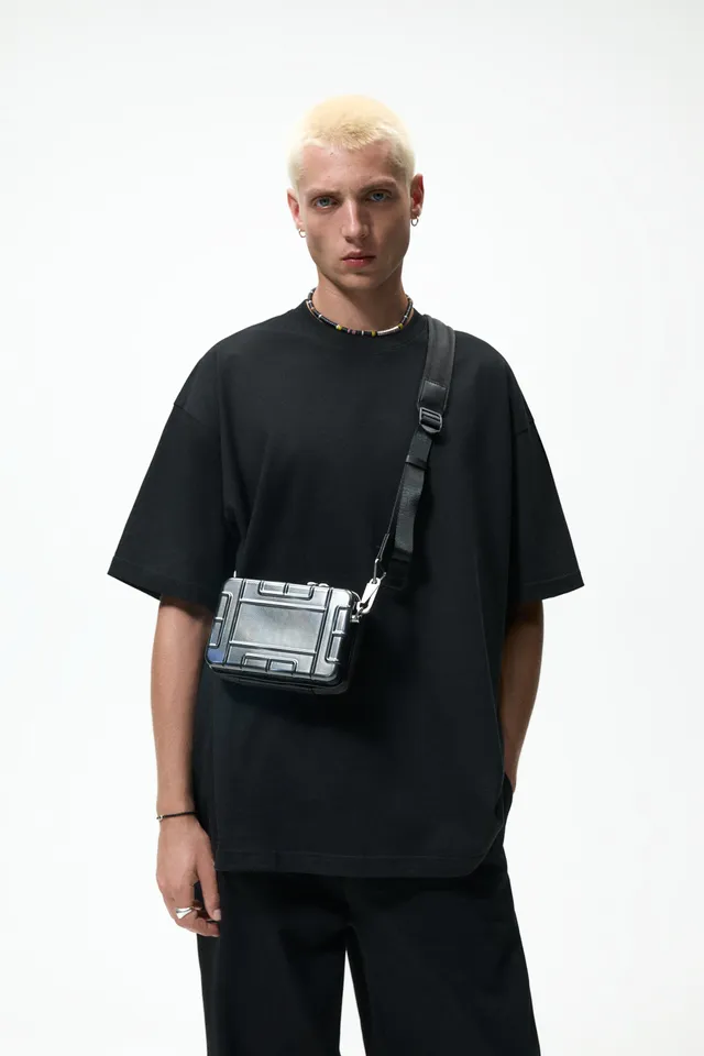 Zara Men's Rigid Box Crossbody Bag