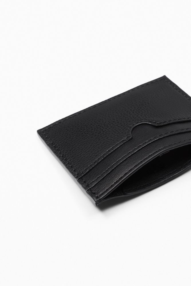 SOLID COLOR EMBOSSED CARD WALLET