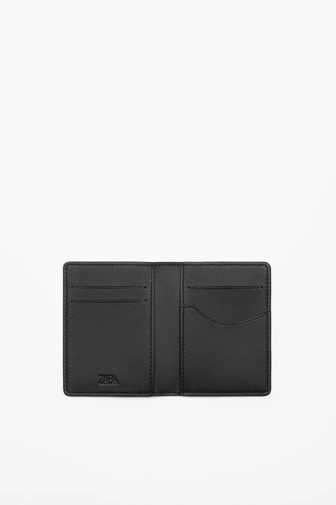 DOUBLE LEATHER CARD WALLET