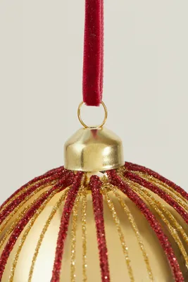 CHRISTMAS ORNAMENT WITH GLITTER SPOKES
