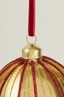 CHRISTMAS ORNAMENT WITH GLITTER SPOKES