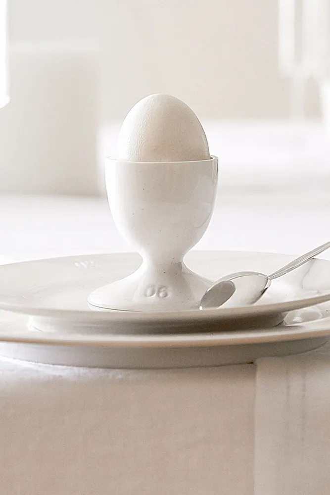 PORCELAIN EGG CUP WITH NUMBER DETAIL
