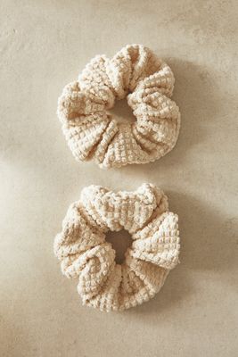 CHECK TERRYCLOTH HEADBAND SCRUNCHIE (PACK OF 2)