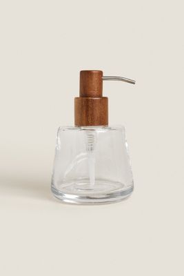 GLASS AND WOOD DISPENSER