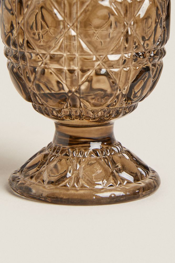 TEXTURED GLASS EGG CUP