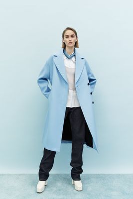 manteau zara bleu