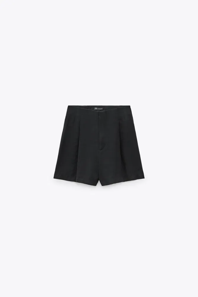 pleated shorts zara