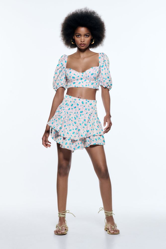 ONLY FLORAL CORSET TOP - only one, ZARA United States