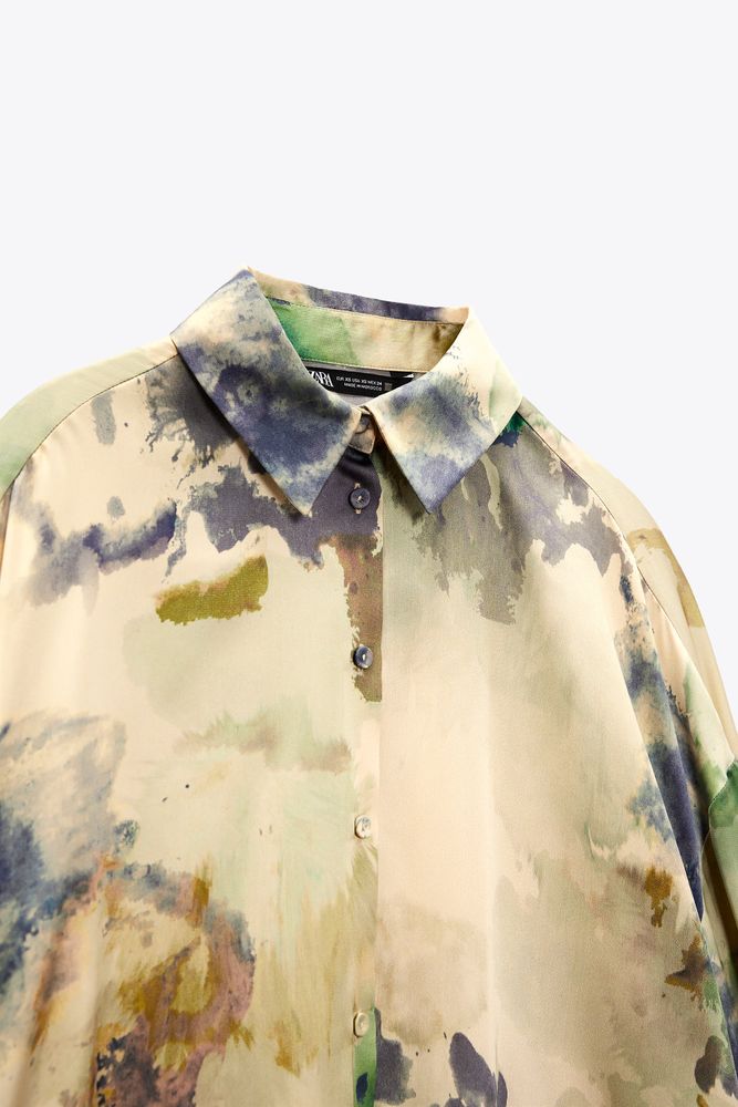 Zara OVERSIZED SATIN EFFECT SHIRT | Mall of America® | Shirts