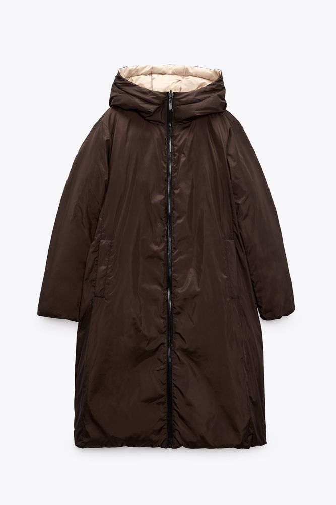 WATER AND WIND PROTECTION REVERSIBLE PUFFER COAT