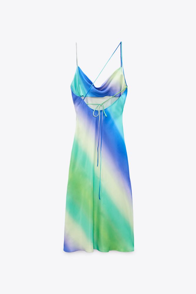 TIE-DYE SATIN EFFECT DRESS