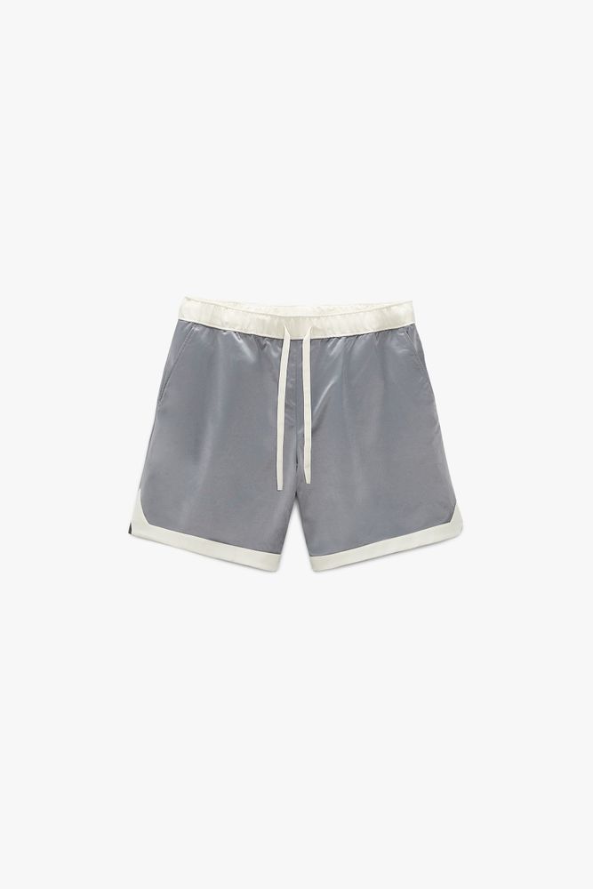 CONTRAST SATIN EFFECT SHORTS