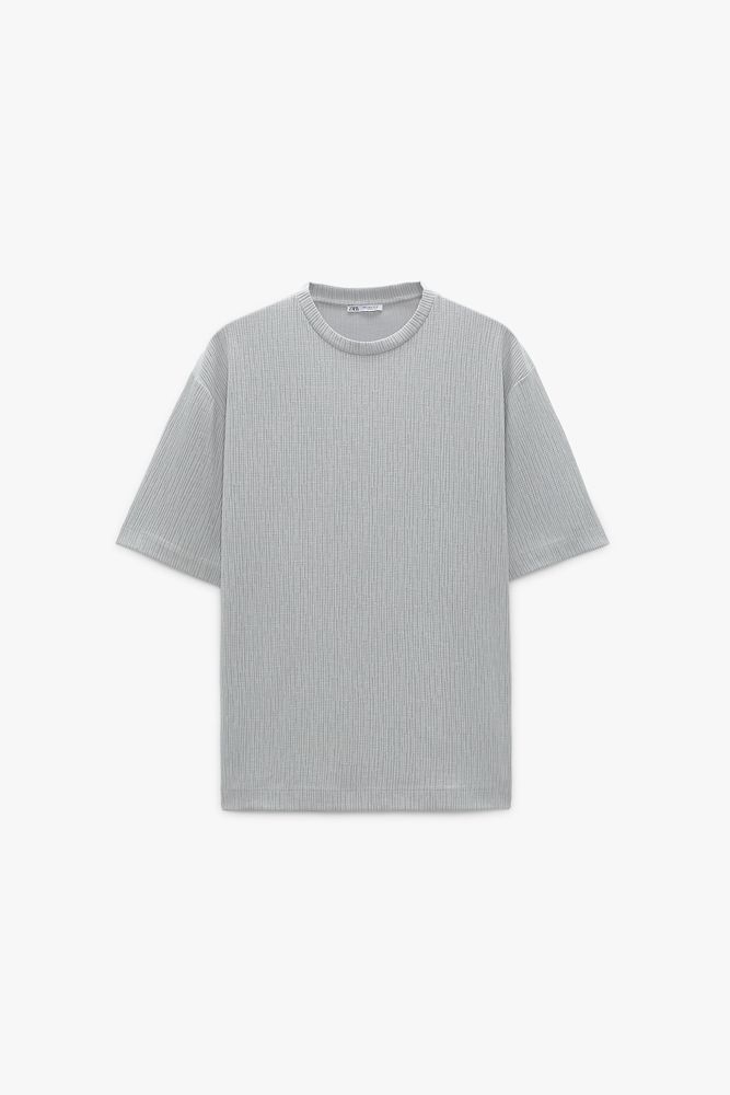 UNEVEN RIBBED T-SHIRT