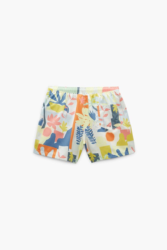 ABSTRACT PRINT SWIMMING TRUNKS