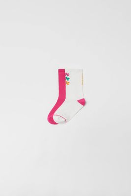 KIDS/ TWO-PACK OF FLORAL SOCKS