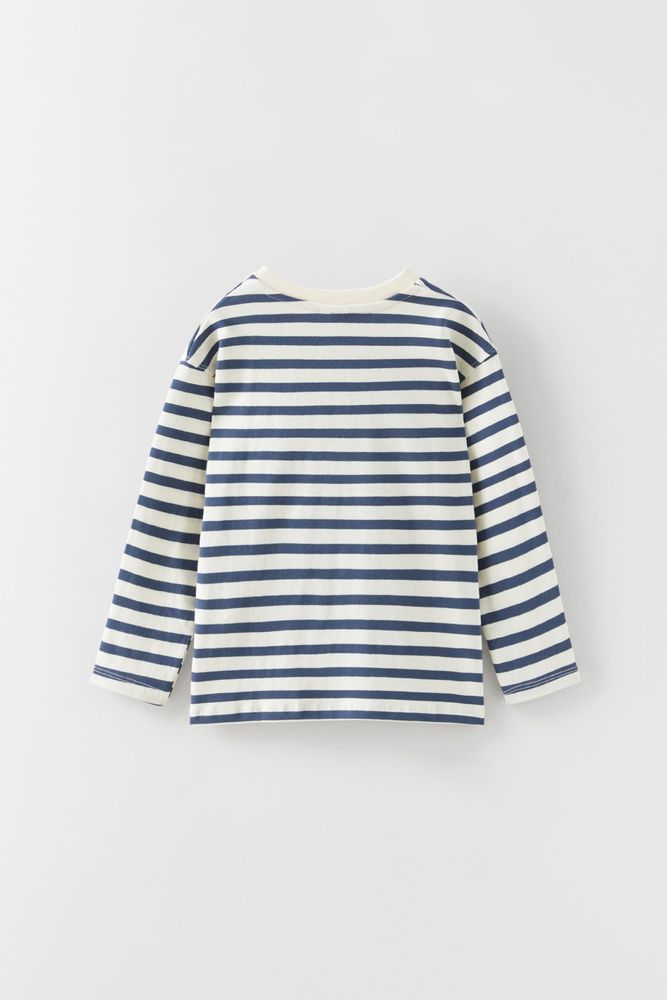 STRIPED T-SHIRT WITH EMBROIDERY