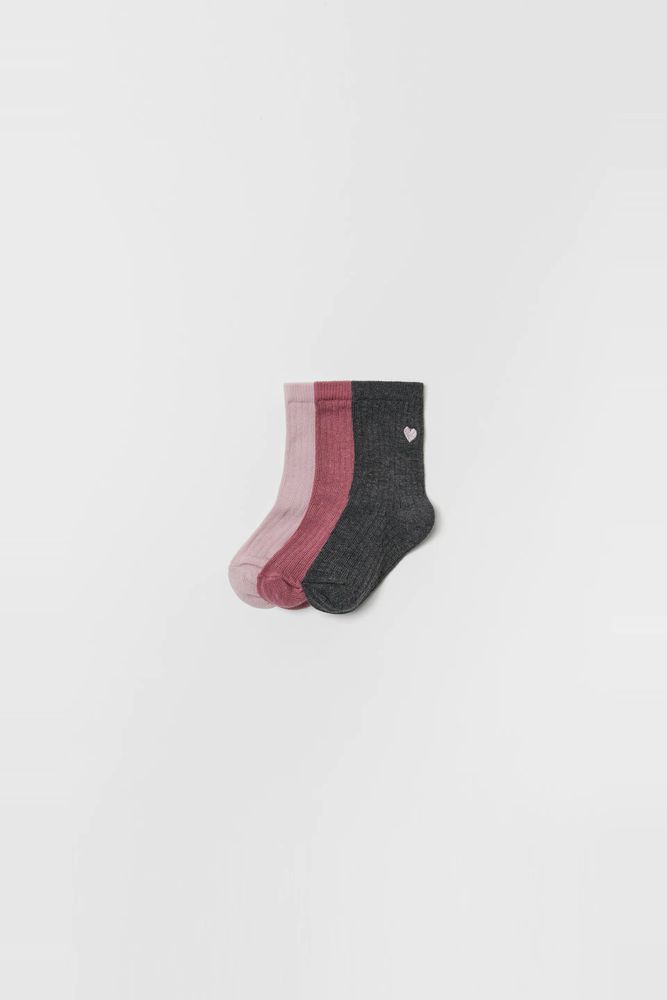 BABY/ THREE-PACK OF EMBROIDERED SOCKS