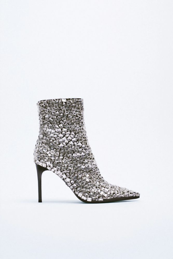 CRYSTAL HEELED ANKLE BOOTS SPECIAL EDITION